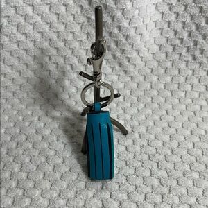 Coach Teal Tassel Keychain